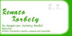 renato korbely business card
